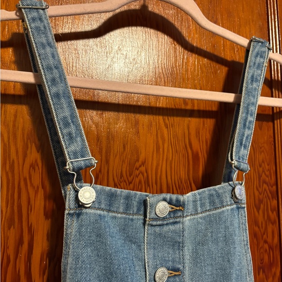 PACSUN Blue Denim Overall Mini Dress Women’s Size S - Picture 4 of 7